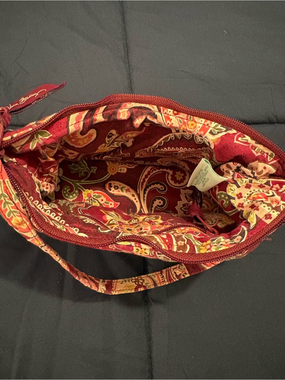 Vera Bradley Red and Pink Paisley Quilted Mini Shoulder Purse - Picture 7 of 7